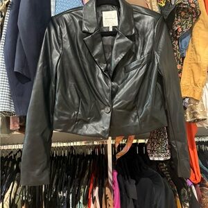 Black faux leather Jacket